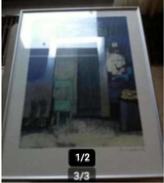 Schilderij modern omlijsting grijs Br47L54cm, Antiek en Kunst, Kunst | Schilderijen | Modern, Ophalen of Verzenden