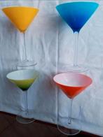 Set opaline hoge wijn cocktailglazen vitrine glazen 18cm, Ophalen of Verzenden