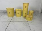 Groot lot vintage Tupperware sterdeksel, Huis en Inrichting, Keuken | Tupperware, Ophalen of Verzenden, Gebruikt, Geel, Bak of Kom