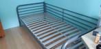 IKEA bed 90 x 200 inclusief lattenbodem, Grijs, 90 cm, Gebruikt, Eenpersoons