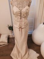 Trouwjurk, Verzenden, Gedragen, Maat 36 (S), Beige