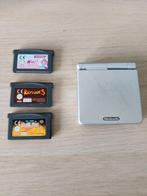 Gameboy advance SP + 3 spellen, Spelcomputers en Games, Spelcomputers | Nintendo Game Boy, Ophalen of Verzenden, Gebruikt, Game Boy Advance SP