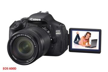 Canon EOS 600D, weinig clicks, twee nieuwe accus's beschikbaar voor biedingen
