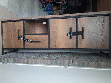 Tv meubel lamulux tobacco/zwart 45x180x65 cm (dxbxh) beschikbaar voor biedingen