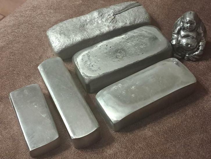 Recycle baren aluminium zilver tin etc, Postzegels en Munten, Edelmetalen en Baren, Zilver, Ophalen of Verzenden