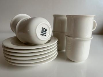Nieuw Set 6 Arabia Iittala Arctica Mokka Kop-Schotel I.Leivo beschikbaar voor biedingen