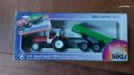 Siku 2530 Massey Ferguson met tandem aanhanger, Ophalen of Verzenden, Zo goed als nieuw, Hijskraan, Tractor of Landbouw, SIKU