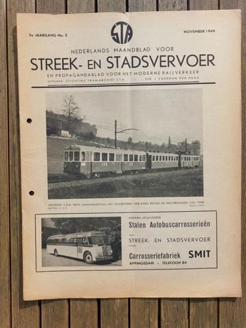 steek en stadsvervoer maandblad bus tram 1949 beschikbaar voor biedingen