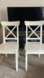 Ingolf Ikea stoelen, Huis en Inrichting, Stoelen, Ophalen, Gebruikt, Wit, Twee