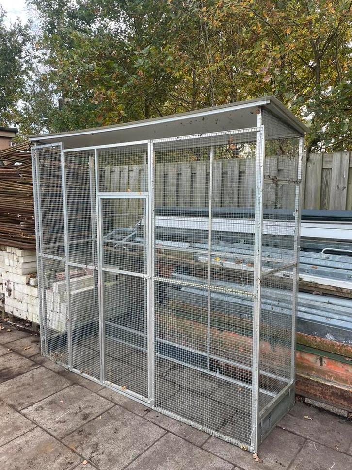 Voliere gebruikt vogelhok kooi, Dieren en Toebehoren, Vogels | Hokken en Kooien, Gebruikt, Volière, Aluminium, Ophalen