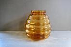 Art Deco Doyen grote glazen vaas amber., Antiek en Kunst, Antiek | Vazen, Verzenden