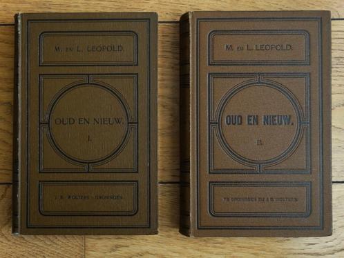 2 x Oud en Nieuw Letterkundig leesboek Leopold antiek boek, Antiek en Kunst, Antiek | Boeken en Bijbels, Verzenden