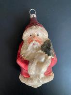 Vintage oude glazen kerstbal kerstman kerst 10 cm, Verzenden, Zo goed als nieuw