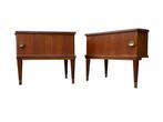 2 nachtkastjes hout vintage retro 1960, Ophalen, Gebruikt, 45 tot 65 cm, Minder dan 55 cm