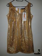 Gouden glitters pailetten jurkje, Kleding | Dames, Jurken, Nieuw, Ophalen of Verzenden, Maat 36 (S)