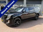 Cadillac Escalade 6.2 V8 Premium 450PK ESV Platinum 7p 5xTV, Zwart, Bedrijf, Vierwielaandrijving, SUV of Terreinwagen