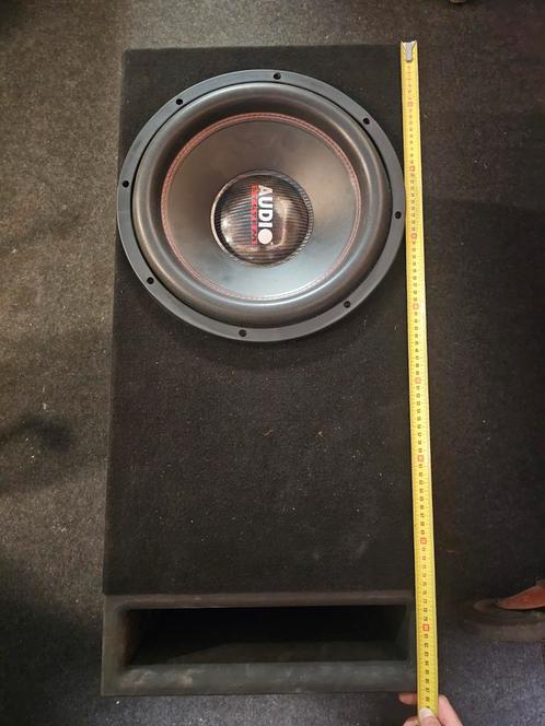 Audio System Subwoofer met Kist - 35 Hz 15 inch, Auto diversen, Autospeakers, Gebruikt, Ophalen