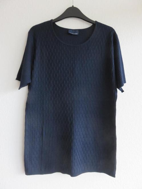 Alexon donkerblauw truitje met relïef van pure zijde 38 40, Kleding | Dames, Truien en Vesten, Zo goed als nieuw, Maat 38/40 (M)