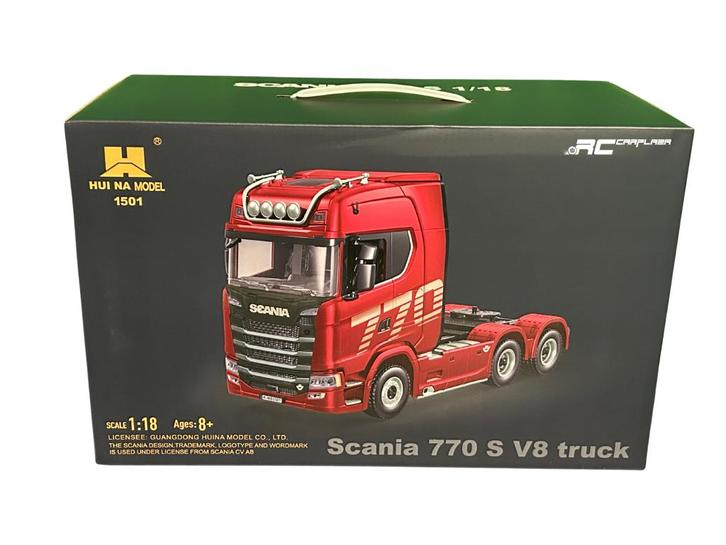 HUINA SCANIA 770S RC HAULAGE TRUCK RTR 1/18 - RED CY1501, Hobby en Vrije tijd, Modelbouw | Radiografisch | Auto's, Nieuw, Auto offroad