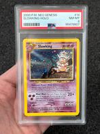 Pokémon PSA 8 Slowking Holo #14 Neo Genesis - SWIRL!, Ophalen of Verzenden, Zo goed als nieuw, Losse kaart, Foil