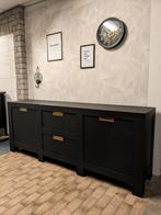 Mooie groot zwart&goud dressoir, Huis en Inrichting, Kasten | Dressoirs, 25 tot 50 cm, 200 cm of meer, Ophalen of Verzenden, Zo goed als nieuw