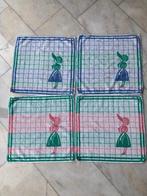 4 Keukenhanddoeken met afbeelding van meisje, Huis en Inrichting, Keuken | Textiel, Ophalen of Verzenden, Gebruikt, Overige kleuren