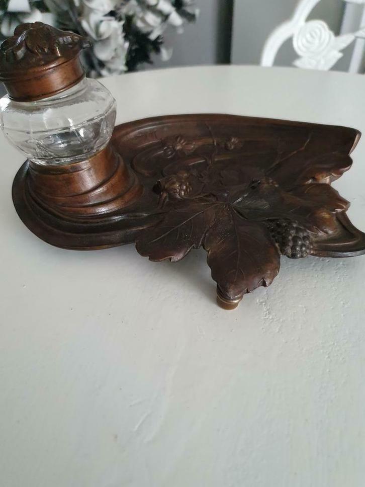 inktpot - brons, Antiek en Kunst, Antiek | Koper en Brons, Brons, Verzenden