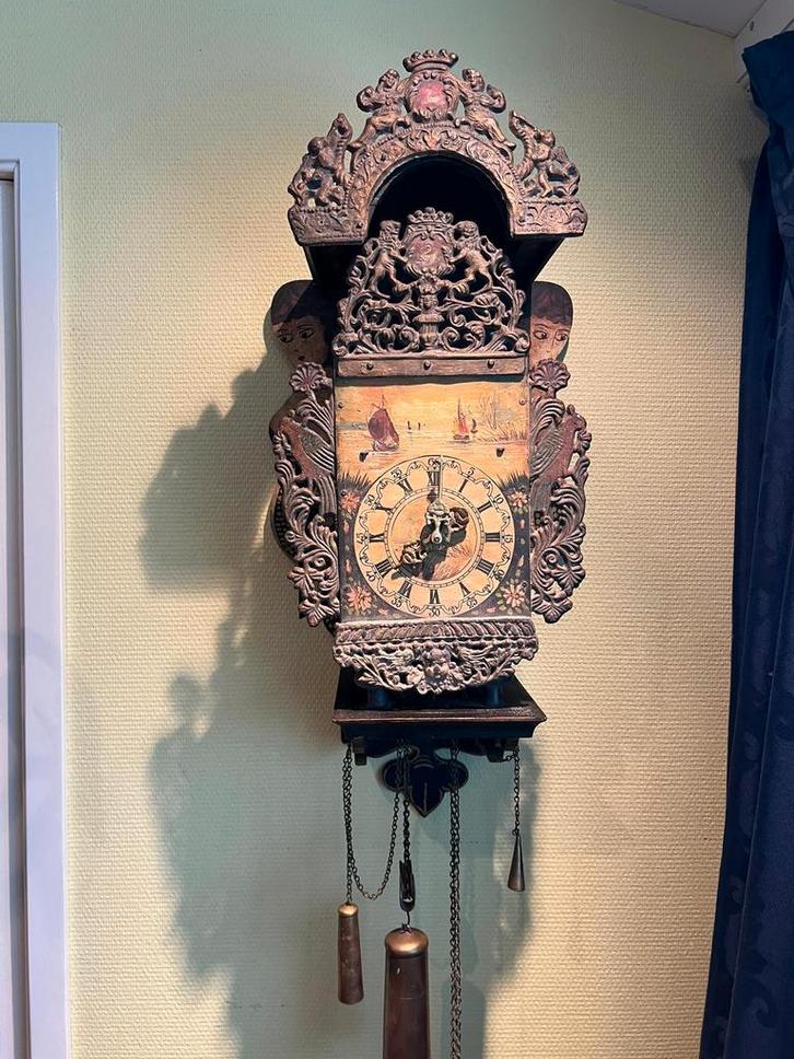 Antieke Friese Stoelklok, Antiek en Kunst, Antiek | Klokken, Ophalen of Verzenden