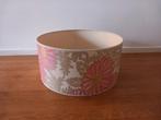Lampenkap roze met bloemenprint., Ophalen of Verzenden, Zo goed als nieuw, Rond, Minder dan 25 cm