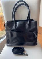 Burkely tas, leer, zwart, met vak voor laptop, Sieraden, Tassen en Uiterlijk, Tassen | Damestassen, Ophalen of Verzenden, Gebruikt