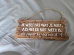 Diverse tekstborden MOET VANDAAG ECHT WEG, Ophalen of Verzenden, Gebruikt