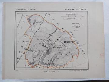 57 / Gemeente Ulestraten Limburg Litho door J. Kuyper 1866 beschikbaar voor biedingen
