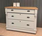 Antieke ladekast, Huis en Inrichting, Kasten | Ladekasten, Ophalen, Gebruikt, Antiek brocante, 3 of 4 laden