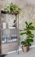 Wijnkast Ventana By-Boo 60 x 179 cm staal en glas, Ophalen, Zo goed als nieuw, 25 flessen of meer, Metaal