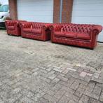 Chesterfield bankstel 3+2+1 compleet model Ambassador d luxe, Huis en Inrichting, Gebruikt, Vierpersoons of meer, Ophalen, Chesterfield, Delta Chesterfield, Springvale
