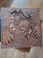 Handwerk Backgammon op walnot hout., Ophalen, Zo goed als nieuw