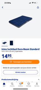 Luchtbed 2pers incl pomp, Ophalen, Zo goed als nieuw