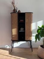 Nous Living Kast – Zwart/Naturel rotan, Ophalen, Met deur(en), 50 tot 100 cm, Zo goed als nieuw