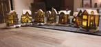 7 Mini kerst huisjes met verlichting, Diversen, Kerst, Ophalen of Verzenden, Zo goed als nieuw