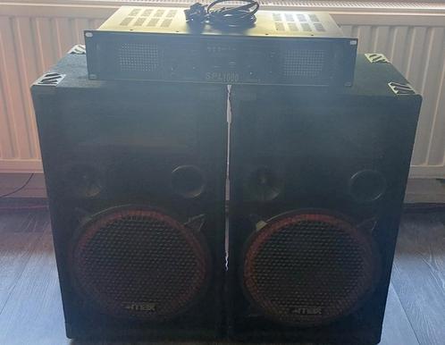 MAX XEN-3512 PA BOX 1000 watt Met versteker, Audio, Tv en Foto, Luidsprekers, Zo goed als nieuw, Front, Rear of Stereo speakers