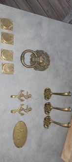 Bronze leeuwenkop klopper , messing kleding haken ., Ophalen