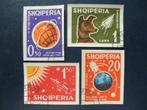Postzegels Albanië 1962 ruimtevaart 0ngetand - cw. € 75,00., Ophalen of Verzenden, Overige landen, Gestempeld