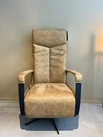 Relaxfauteuil ecoleer met stalen arm, Ophalen, Sommelsdijkse haven 19, Info@vissermeubelen.nl, Visser Meubelen