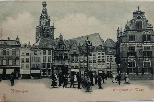 Prachtige Briefkrt Kerkpoort-Waag en Stevenskerk in Nijmegen, Verzamelen, Ansichtkaarten | Nederland, Ongelopen, Gelderland, Voor 1920