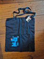 Zwarte katoenen tote bag - Nieuw met blokjes hond, Ophalen of Verzenden, Nieuw, Zwart, Shopper