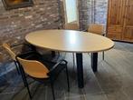 Mooie tafel met 4 stoelen voor in kantoor of kantine, Ophalen, Zo goed als nieuw, Vijf, Zes of meer stoelen