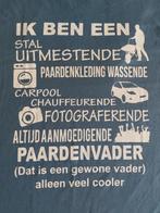 T-shirt paarden vader, Ophalen of Verzenden, Nieuw, Blauw