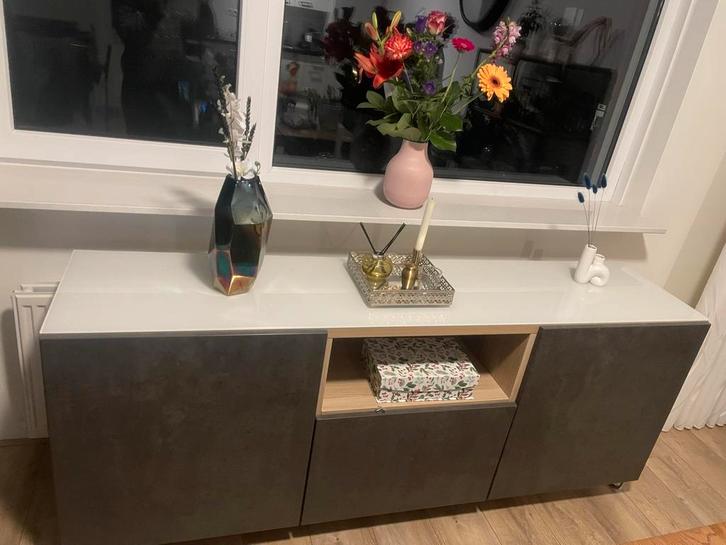 IKEA Bestå TV Meubel, Huis en Inrichting, Kasten | Dressoirs, Zo goed als nieuw, 150 tot 200 cm, 25 tot 50 cm, Met lade(s), Met deur(en)