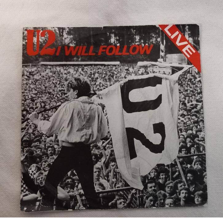 U2 ‎– I Will Follow (Live) Single 7" RPM 45(Rock/Poprock), Cd's en Dvd's, Vinyl Singles, Gebruikt, Single, Pop, 7 inch, Ophalen of Verzenden