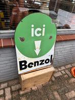 Benzol BP oud emaille reclamebord, Verzamelen, Merken en Reclamevoorwerpen, Ophalen, Reclamebord, Gebruikt, .